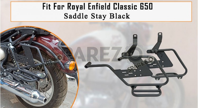 Fit For Royal Enfield Classic 650 Saddle Stay Black - SPAREZO